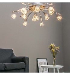 KosiLight Deckenleuchte LED Mit 3 Schleifen In Chrom – Elegantes Unendlichkeitsband Design Für Esszimmer