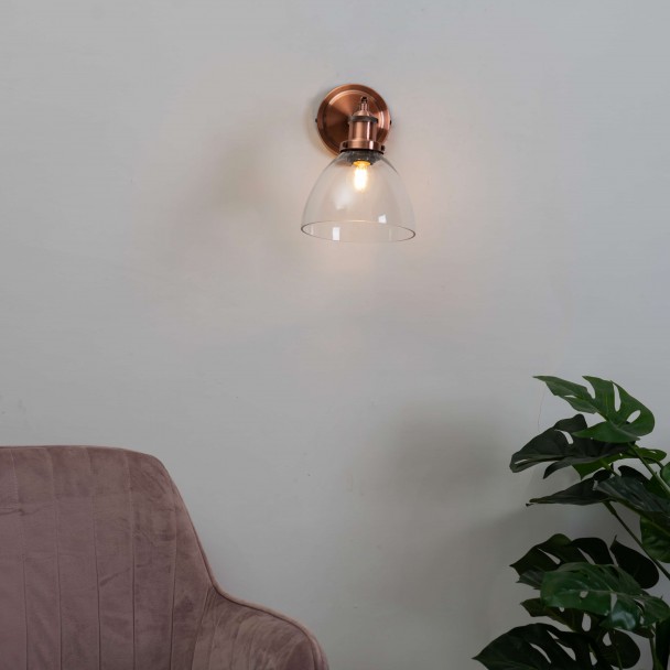 Wand aus Metall und Glas sconce - Flavia