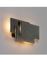 Dreiteilige schwarz Design LED Wandlampe - Trio