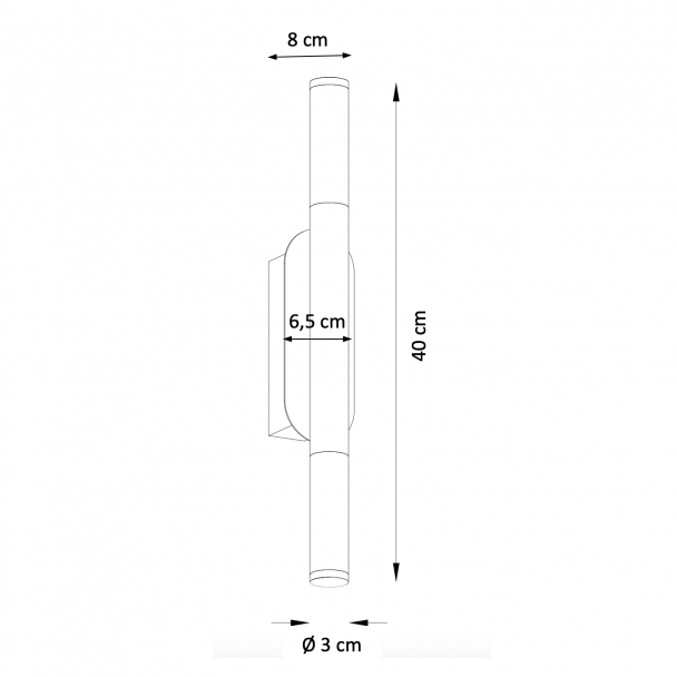 Goldene LED-Wandleuchte