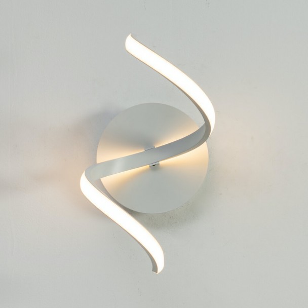 Leuchtende Spiral-Wandleuchte