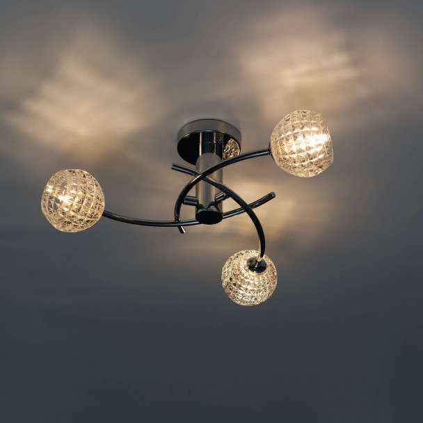 Design-Leuchte aus strukturiertem Glas