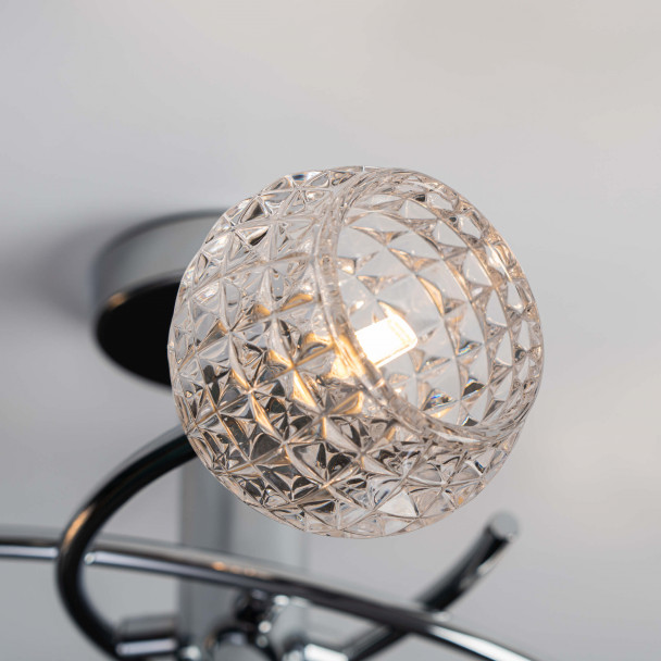 Design-Deckenleuchte Glas mit Muster 60cm