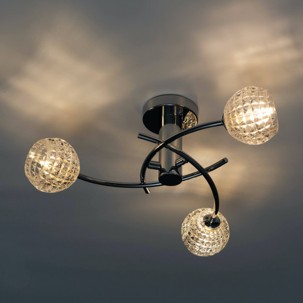 Design-Leuchte Gläser kariert
