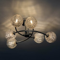 Design-Deckenleuchte Glas mit grafischem Muster