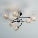 Design-Deckenleuchte Arm verchromt und Glas