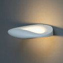 Weiße Wandleuchte aus Aluminium.