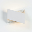 Wandleuchte in Weiß und Silber