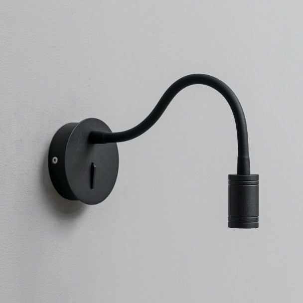 Schwarze LED-Wandleuchte