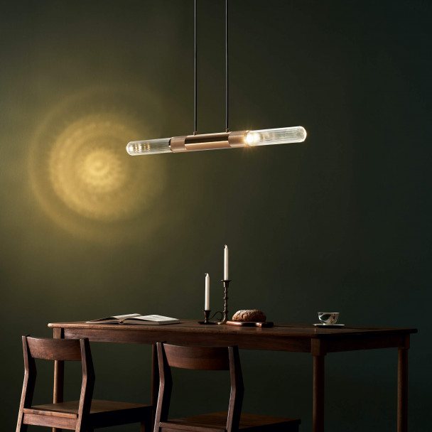 Hängeleuchte zwei Glasdiffusoren