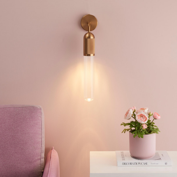 Wandleuchte Glas gestreift