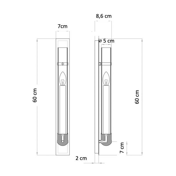 Wandleuchte aus Glas