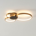 Schwarz-goldene LED-Deckenlampe - Alisa