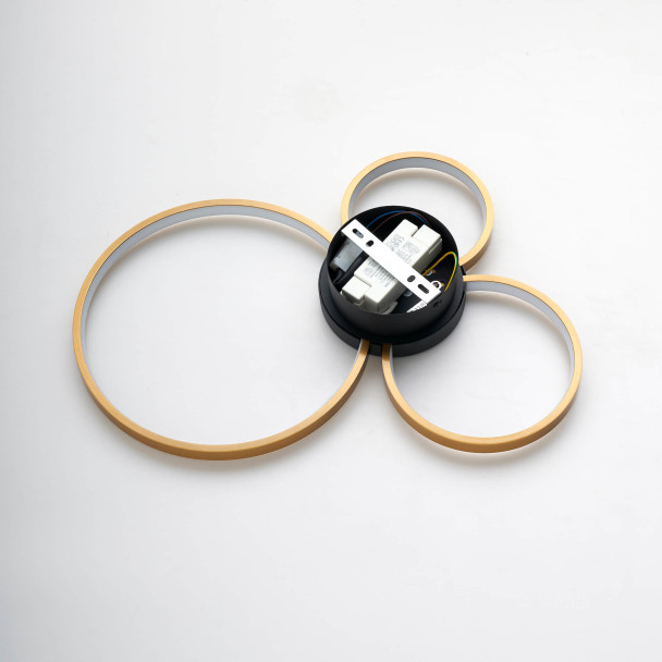 Schwarz-goldene Deckenleuchte geometrisches Design - Alisa