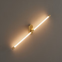 Wandleuchte Struktur gold neon weiß - Natys