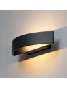 Schwarze halbkreisförmige LED-Wandleuchte - Attica