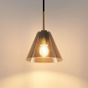 Kegelförmige Design-Hängelampe mit rauchigem Glas -Soliria
