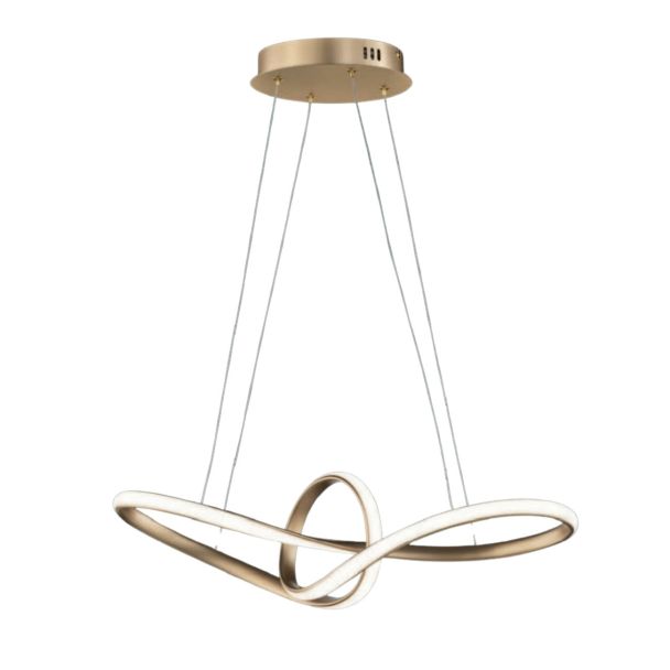 Vergoldete LED-Pendelleuchte mit Endlosschleife - Marsala