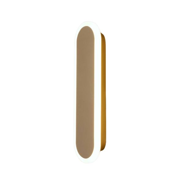 Minimalistische, längliche Wandleuchte in Gold - Delia