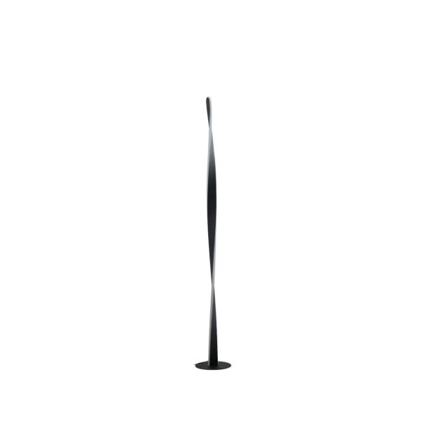 Schwarze gedrehte LED Stehlampe dimmbar - Mazen