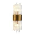 Art-Deco-Wandleuchte Glas goldfarbenes Metall - Almeria