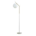 Puristische weiße und Messing Stehlampe -Molia