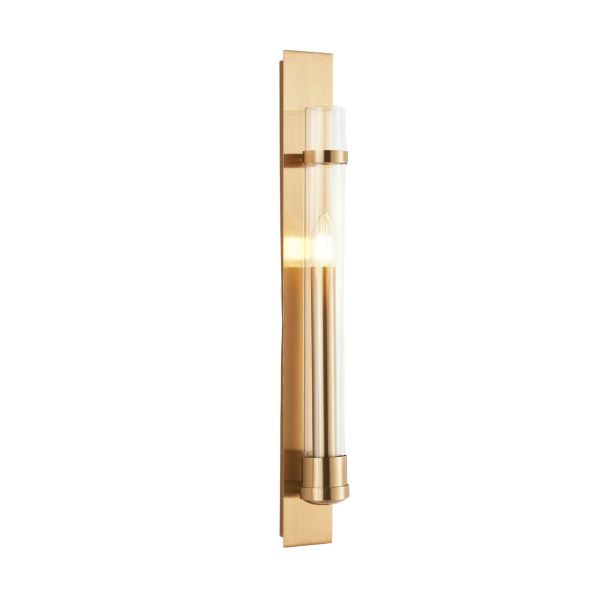 Zylindrische Vintage-Wandleuchte aus goldfarbenem Metall - Anabela