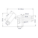 Technisches Diagramm goldene LED-Wandleuchte - Rimio