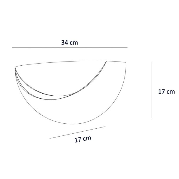 Wandleuchten-Diagramm Maße und Design - Gillian