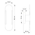 Technisches Schema LED-Wandleuchte Gold - Enola