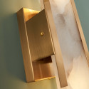 LED-Wandleuchte Gold Opalglas-Lampenschirm - Enola