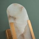 Wandleuchte Alabaster Metall Gold - Enola