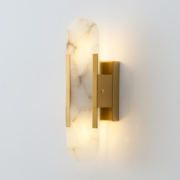 Moderne Wandleuchte Metall Gold Glas - Enola
