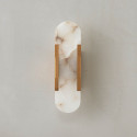 LED-Wandleuchte Alabaster Weiß Gold - Enola