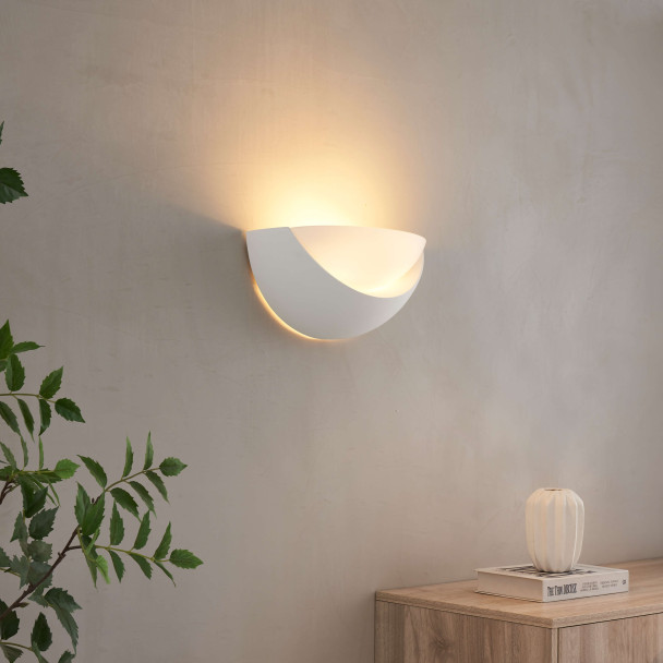 Moderne weiße LED-Wandleuchte - Gillian