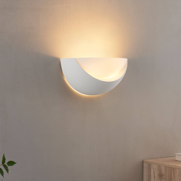 Weiße LED-Wandleuchte sanftes Licht - Gillian