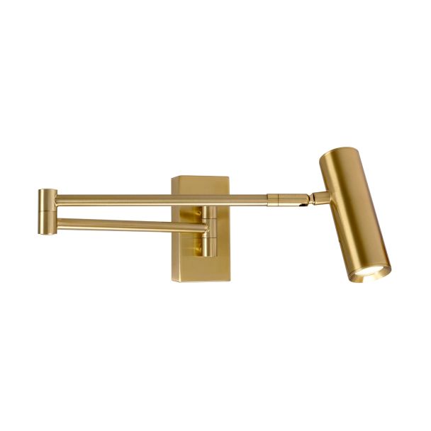 Goldene LED-Wandleuchte mit beweglichem Arm - Rimio