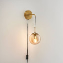 Helle goldene Glas Kugel Wandleuchte - Robyn