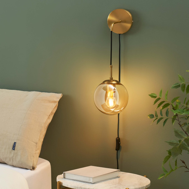 Designer Wandleuchte Metall und Glas - Robyn