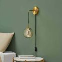 Designer Wandleuchte Gold Metall und Glas - Robyn