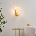 Goldene Wandleuchte rundes Glas - Emilia