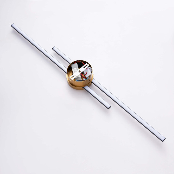 Moderne schwarze und goldene LED-Wandleuchte - Pia