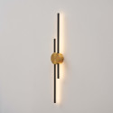 Moderne schwarze und goldene LED-Wandleuchte - Pia