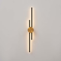 Vertikale goldene und schwarze LED-Wandleuchte - Pia