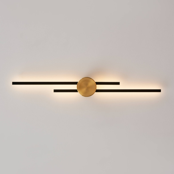 Goldene LED-Wandbeleuchtung geometrische Struktur - Pia