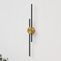 Moderne goldene LED-Wandleuchte - Pia