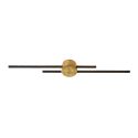 Moderne schwarze und goldene LED-Wandleuchte - Pia