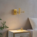 Verstellbare goldene LED-Wandleuchte mit Leselampe - Rimio