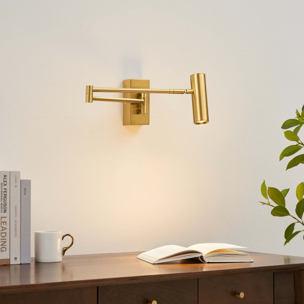 Goldene LED-Wandbeleuchtung sanftes Licht - Rimio