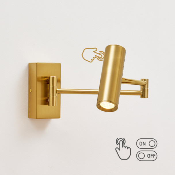 Elegante goldene LED-Wandleuchte Oberfläche - Rimio